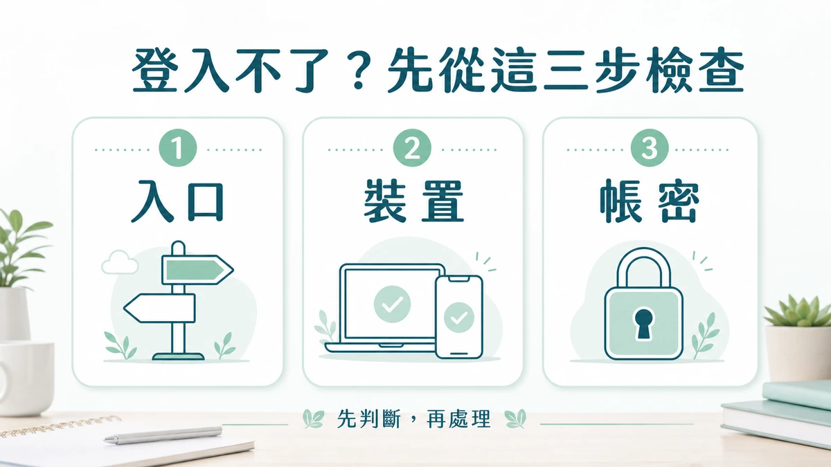 大老爺登入失敗怎麼辦？先從入口、裝置與帳密拆解問題