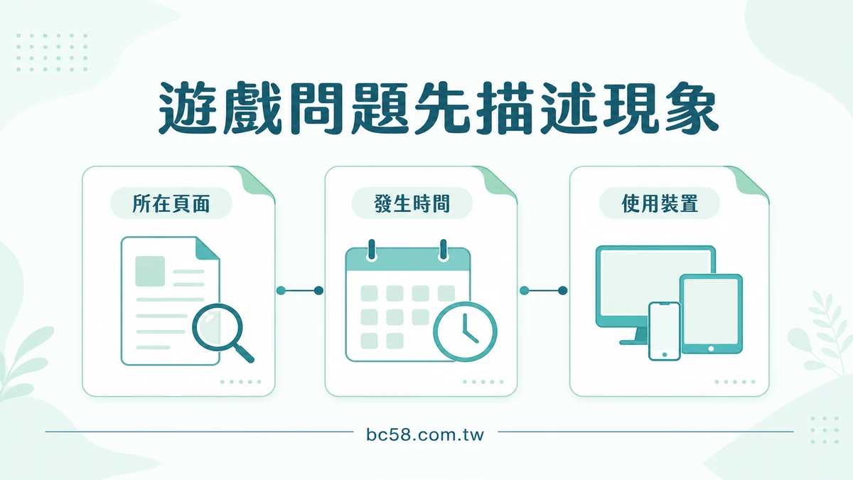 大老爺遊戲 FAQ 怎麼讀?先記錄頁面、時間與使用裝置