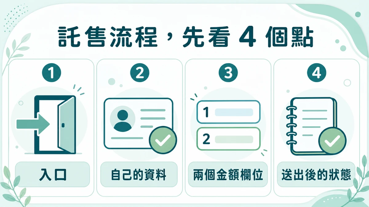 大老爺託售流程找不到?先確認帳戶資料,再走到送出畫面